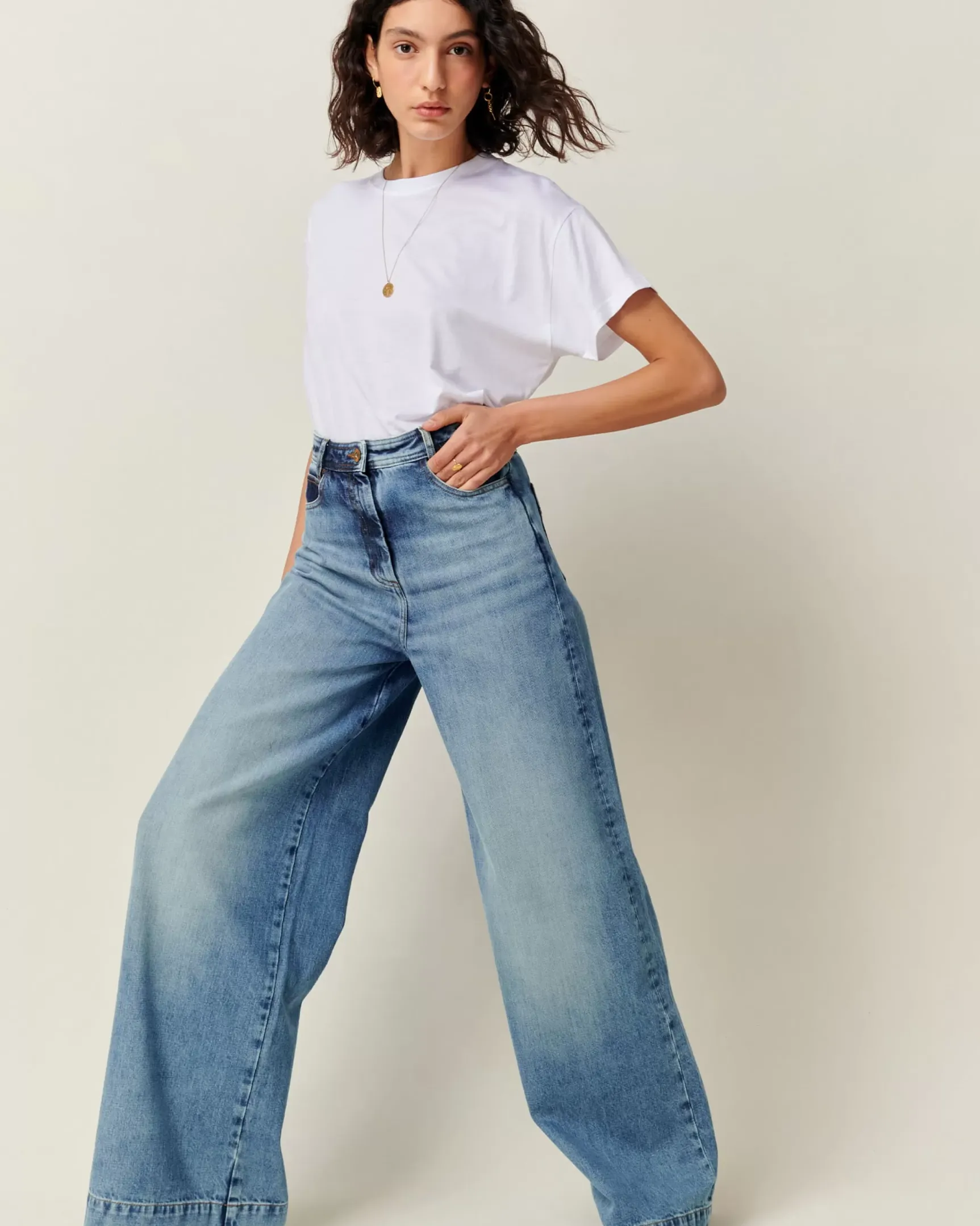 Hot Captain denim Pantalons larges